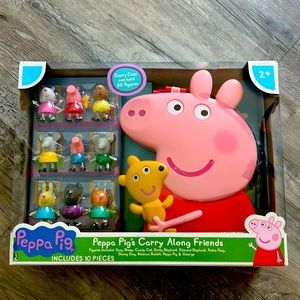 Peppa Pig Carry Along Friends 9 Figures And Case